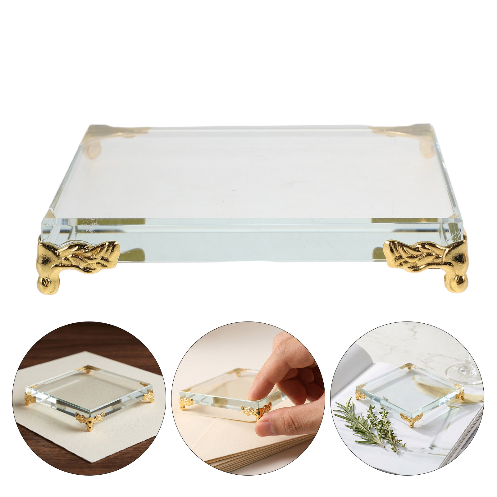 Pisapapeles de cristal cuadrad - Paper Weight Crystal reseña y precio